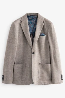 Next Signature Sakko aus italienischem Wollgemisch Beige/Khaki/Braun/Grau