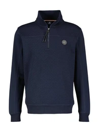 Sweatshirt Sweat-Troyer mit dezentem Nadel-Steppmuster