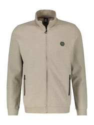 LERROS Sweatjacke in Strukturqualität Khaki/Beige/Braun