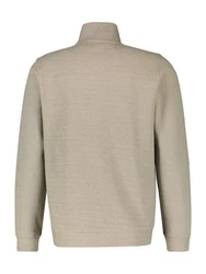 LERROS Sweatjacke in Strukturqualität Khaki/Beige/Braun