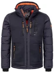 Geographical Norway Winterjacke Outdoorjacke mit Kapuze Dunkelblau