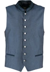 OS-Trachten Trachtenweste Krazam Gilet Grau/Hellblau/Blau/Dunkelblau
