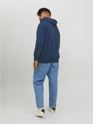 Jack & Jones Plus Sweatshirt 'JJEcorp' blau/grau/rot/weiß