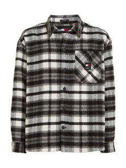 Tommy Jeans Fleecehemd TJM Fleece Lined Check Shirt EXT Gelb/Grau/Rot/Schwarz/Hellgrau/Hellblau