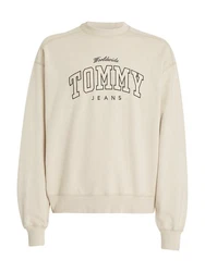 Tommy Jeans Sweatshirt TJM BOXY VARSITY CREW EXT Khaki