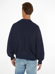 Tommy Jeans Sweatshirt TJM BOXY VARSITY CREW EXT Dunkelblau/Blau/Hellblau