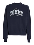 Tommy Jeans Sweatshirt TJM BOXY VARSITY CREW EXT Dunkelblau/Blau/Hellblau