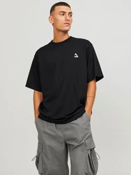 Jack & Jones Rundhalsshirt JCOTRIANGLE TEE SS CREW NECK SN Schwarz/Dunkelblau