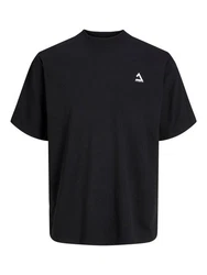 Jack & Jones Rundhalsshirt JCOTRIANGLE TEE SS CREW NECK SN Schwarz/Dunkelblau