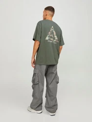 Jack & Jones Rundhalsshirt JCOTRIANGLE TEE SS CREW NECK SN Dunkelgrün