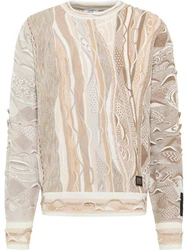 CARLO COLUCCI Rundhalspullover Delueg Beige/Hellblau/Creme/Khaki