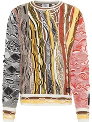 CARLO COLUCCI Rundhalspullover Delueg Orange/Hellblau/Schwarz/Beige