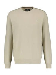 LERROS Rundhals Strickpullover Khaki/Beige