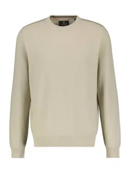 LERROS Rundhals Strickpullover Khaki/Beige