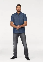 Arizona Jeanshemd im Western Stil Dunkelblau/Blau/Hellblau