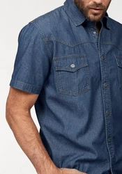 Arizona Jeanshemd im Western Stil Dunkelblau/Blau/Hellblau