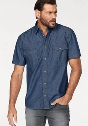Arizona Jeanshemd im Western Stil Dunkelblau/Blau/Hellblau