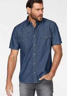 Arizona Jeanshemd im Western Stil Dunkelblau/Blau/Hellblau