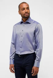 Eterna Langarmhemd MODERN FIT EASY IRON Dunkelblau/Hellblau/Fliederfarben/Blau