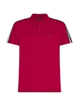 Tommy Hilfiger Poloshirt GLOBAL STRIPE MONOTYPE REG POLO mit Logostickerei Dunkelrot/Rosa/Lila/Rot