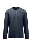 FYNCH-HATTON Langarmshirt mit Knopfleiste Dunkelblau/Blau/Grau