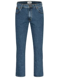 Wrangler Texas Stretch Herrenjeans mit Gürtel Blau/Fliederfarben/Braun