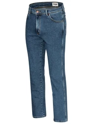 Wrangler Texas Stretch Herrenjeans mit Gürtel Blau/Fliederfarben/Braun