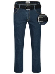 Wrangler Texas Stretch Herrenjeans mit Gürtel Blau/Dunkelblau/Schwarz