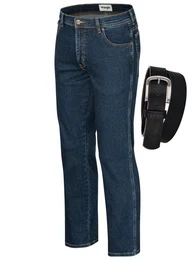 Straight-Jeans Texas Authentic Straight Herrenstrechjeans mit Grtel