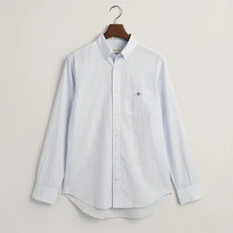 Langarmhemd 3000130 Herren gestreift Regular Poplin Hemd