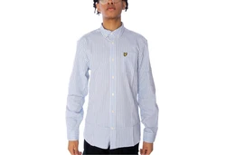 Lyle & Scott Langarmhemd Hemd LS Slim Fit Gingham hellblau/weiß