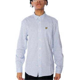 Langarmhemd Hemd Lyle&Scott LS Slim Fit Gingham, G L, F light blue/white