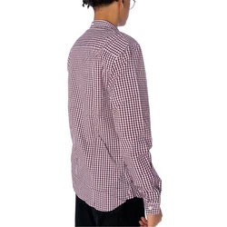 Lyle & Scott Langarmhemd Hemd LS Slim Fit Gingham Dunkelrot/Lila/Bordeaux/Rot/Schwarz