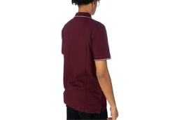 Lyle & Scott Poloshirt Tipped burgundy/grau