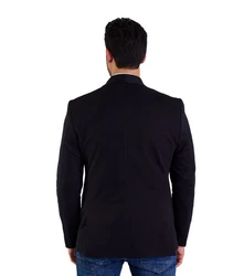 Denim Distriqt Herren Sakko Totenkopf Schwarz