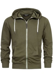 Indicode Sweatjacke INChristos Dunkelgrün/Khaki