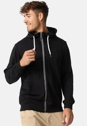 Indicode Sweatjacke INChristos Schwarz/Dunkelgrau