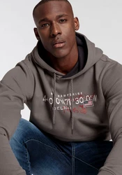 DELMAO Kapuzensweatshirt Dunkelgrün/Grau/Braun/Hellgrau/Khaki