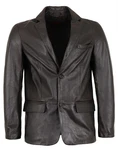 Maddox Lederjacke Claudio Sakko dunkelbraun