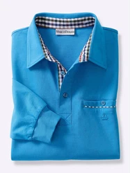 MARCO DONATI Langarm-Shirt Türkis/Hellblau/Blau