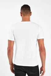 Next T-Shirt Slim Fit mit V-Ausschnitt Weiß/Creme/Grau
