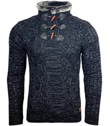 Baxboy Strickpullover Hoher Kragen Stehkragen 