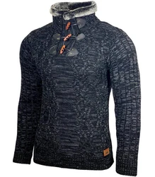 Baxboy Strickpullover Hoher Kragen Stehkragen 