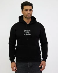 Denim Distriqt Kapuzensweatshirt Herren Slim-Fit Hoodie Schwarz