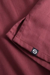HANSEHELD Langarmhemd Vareuse Fischerhemd Dunkelrot/Rot/Rosa/Bordeaux