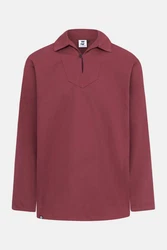 HANSEHELD Langarmhemd Vareuse Fischerhemd Dunkelrot/Rot/Rosa/Bordeaux