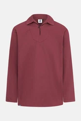 HANSEHELD Langarmhemd Vareuse Fischerhemd Dunkelrot/Rot/Rosa/Bordeaux