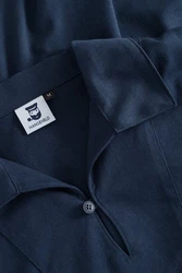 HANSEHELD Langarmhemd Vareuse Fischerhemd Dunkelblau/Blau