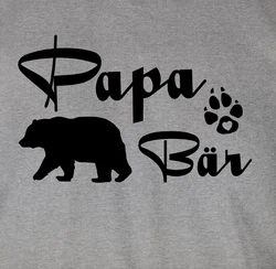 Shirtracer T-Shirt Papa Br Lettering Papa Grau/Lila/Dunkelgrau