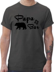 Shirtracer T-Shirt Papa Br Lettering Papa Grau/Beige/Braun/Dunkelgrau/Lila